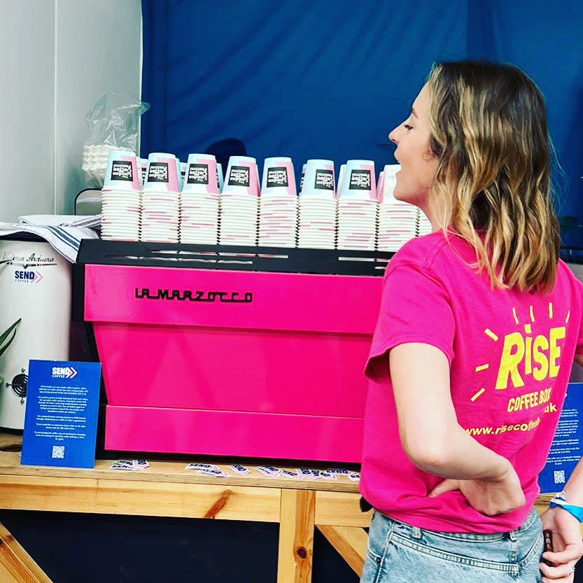 RiSE coffee box exhibit at London Coffee Festival 2023